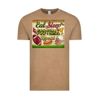 Vintage Coffee eat sleep football repeat tumbler Vintage Tee - BundleAndBundleShop