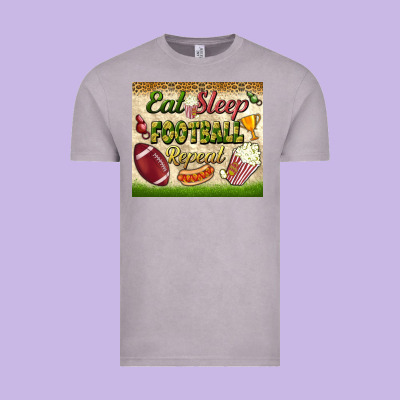 Eat Sleep Football Repeat Tumbler Vintage Tee Designed By Bundleandbundleshop