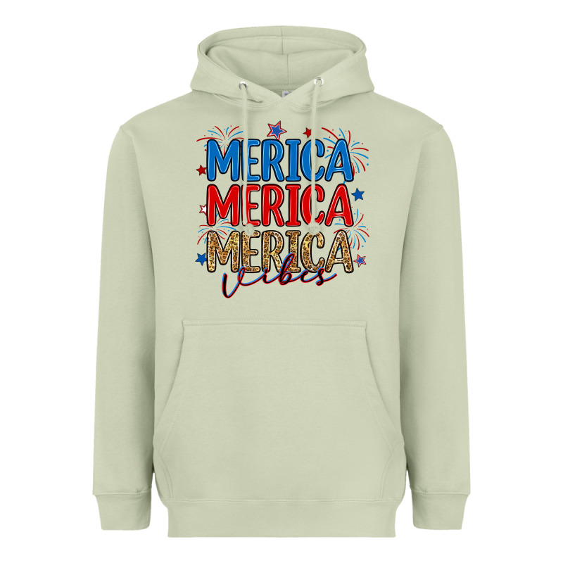 Merica Merica Merica Vibes Heavyweight Hoodie by RanaPortraitStore | Teevron