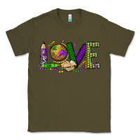 Army Green love teacher mardi gras Classic Tee - OliviaCreatesArt