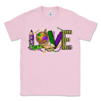 Bubblegum Pink love teacher mardi gras Classic Tee - OliviaCreatesArt