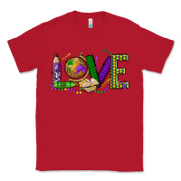 Red love teacher mardi gras Classic Tee - OliviaCreatesArt