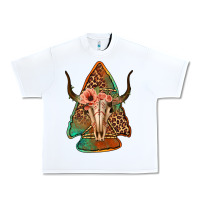 White bullskull arrowhead Urban Heavy Tee - Jasminsmagicworld