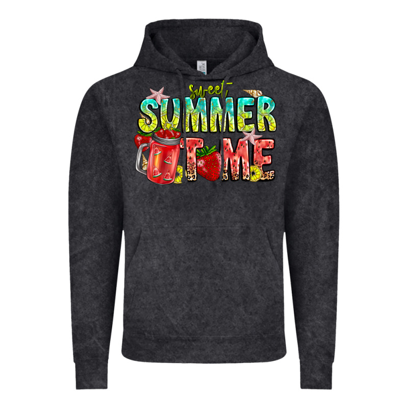 Summer Time Vintage Hoodie by CowhideDigitalArt | Teevron