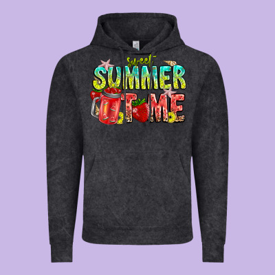 Summer Time Vintage Hoodie Designed By Cowhidedigitalart