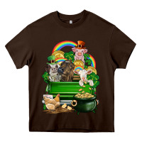 Chocolate Brown St. Patrick's Day animal truck Heavy Core Tee - CowGirlArtShop