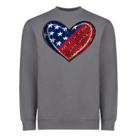 Storm leopard with american flag Heavyweight Sweatshirt - RanaPortraitStore