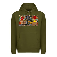 Army Green forklift sippy Premium Hoodie - Artiststas