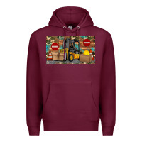 Burgundy forklift sippy Premium Hoodie - Artiststas