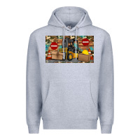 Heather Grey forklift sippy Premium Hoodie - Artiststas