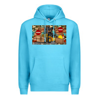 Ocean Blue forklift sippy Premium Hoodie - Artiststas