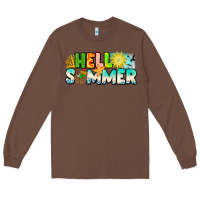Chestnut Hello Summer Long Sleeve Tee - CowhideDigitalArt