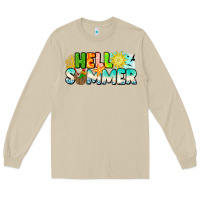 Mushroom Hello Summer Long Sleeve Tee - CowhideDigitalArt