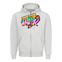 Dove Grey hello pre k Zipper Hoodie - JahusDesignShop