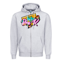 Heather Grey hello pre k Zipper Hoodie - JahusDesignShop
