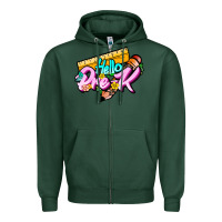 Sports Green hello pre k Zipper Hoodie - JahusDesignShop