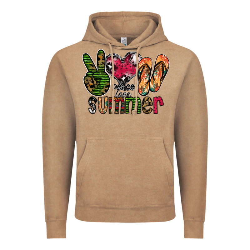 Peace Love Summer Vintage Hoodie by CowhideDigitalArt | Teevron
