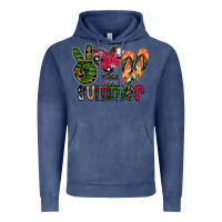 Vintage Denim peace love summer Vintage Hoodie - CowhideDigitalArt