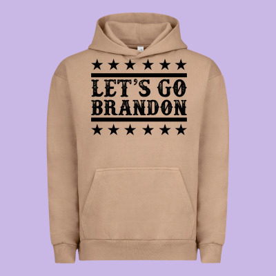 Let's Go Brandon Black Urban Hoodie Designed By Jasminsmagicworld