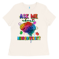Bone ask me about neurodiversity Ladies Tee - FaDigitalArtStudio