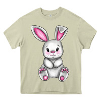 Mossy Cute bunny Easter Heavy Core Tee - CowGirlArtShop