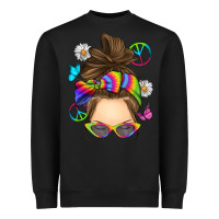 Black messy bun tie dye Heavyweight Sweatshirt - RanaPortraitStore