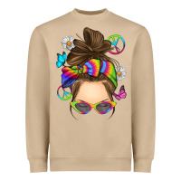 Mushroom messy bun tie dye Heavyweight Sweatshirt - RanaPortraitStore