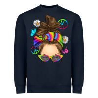 Navy messy bun tie dye Heavyweight Sweatshirt - RanaPortraitStore