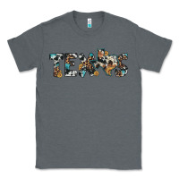 Charcoal Heather texas sunflower cowhide leopard texas map Classic Tee - Artiststas