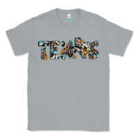 Heather Grey texas sunflower cowhide leopard texas map Classic Tee - Artiststas