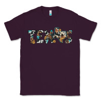 Plum texas sunflower cowhide leopard texas map Classic Tee - Artiststas
