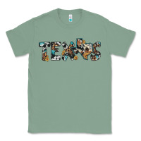 Sage texas sunflower cowhide leopard texas map Classic Tee - Artiststas