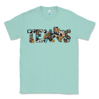 Seafoam texas sunflower cowhide leopard texas map Classic Tee - Artiststas
