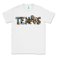 White texas sunflower cowhide leopard texas map Classic Tee - Artiststas