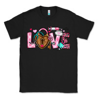 Black love valentines day nurse Classic Tee - OliviaCreatesArt