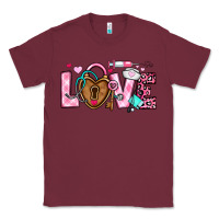 Burgundy love valentines day nurse Classic Tee - OliviaCreatesArt