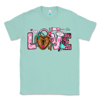 Seafoam love valentines day nurse Classic Tee - OliviaCreatesArt