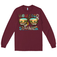 Burgundy Mom Bad Summer Long Sleeve Tee - CowhideDigitalArt