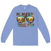 Colony Blue Mom Bad Summer Long Sleeve Tee - CowhideDigitalArt