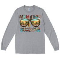 Heather Grey Mom Bad Summer Long Sleeve Tee - CowhideDigitalArt