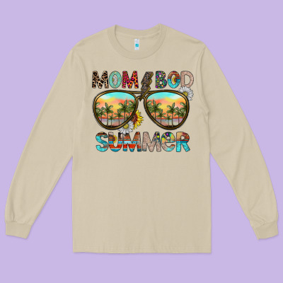 Mom Bad Summer Long Sleeve Tee Designed By Cowhidedigitalart
