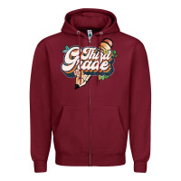 Burgundy third grade Zipper Hoodie - JahusDesignShop