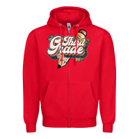 Red third grade Zipper Hoodie - JahusDesignShop