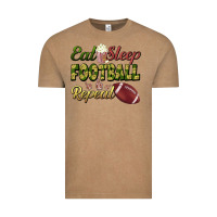 Vintage Coffee eat sleep football repeat Vintage Tee - BundleAndBundleShop