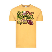 Vintage Mustard eat sleep football repeat Vintage Tee - BundleAndBundleShop