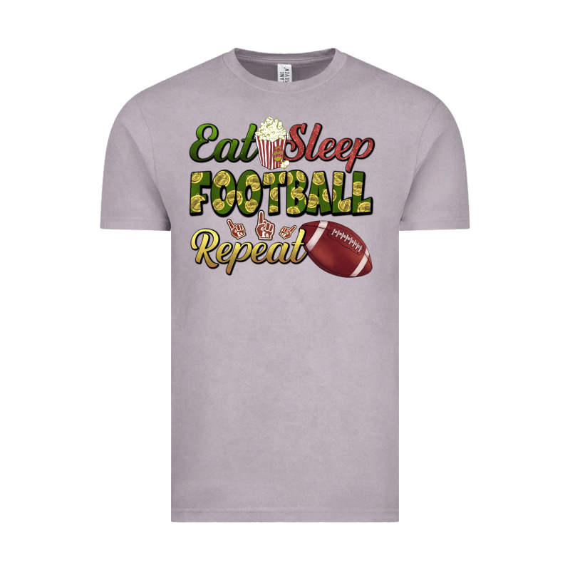 Eat Sleep Football Repeat Vintage Tee by BundleAndBundleShop | Teevron