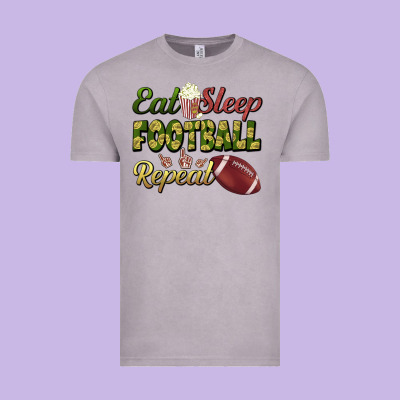 Eat Sleep Football Repeat Vintage Tee Designed By Bundleandbundleshop