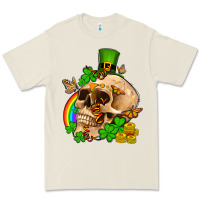 Bone St. Patrick's boho skull Premium Tee - OliviaCreatesArt