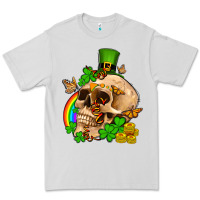Dove Grey St. Patrick's boho skull Premium Tee - OliviaCreatesArt