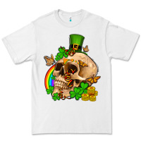 White St. Patrick's boho skull Premium Tee - OliviaCreatesArt